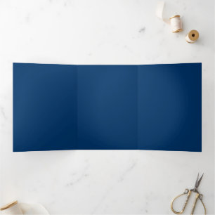 Mitternacht Blue Custom Trifold Einladung