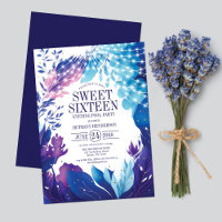 Mitternacht Blue Foliage Abend Pool Party Sweet 16