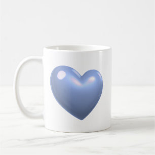 Mitternacht Blue Heart Kaffeetasse