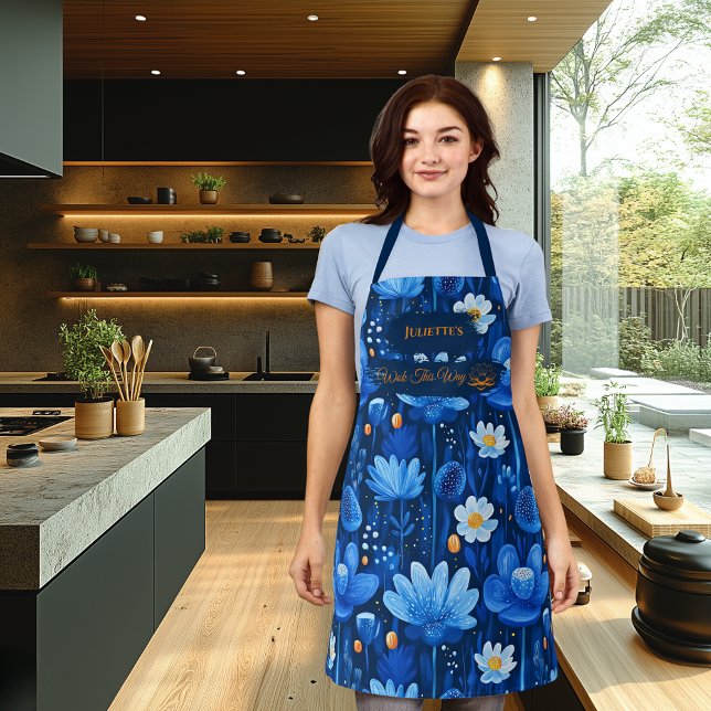 Mitternacht Blue Lotus Blume Zen Serenity Schürze (Von Creator hochgeladen)