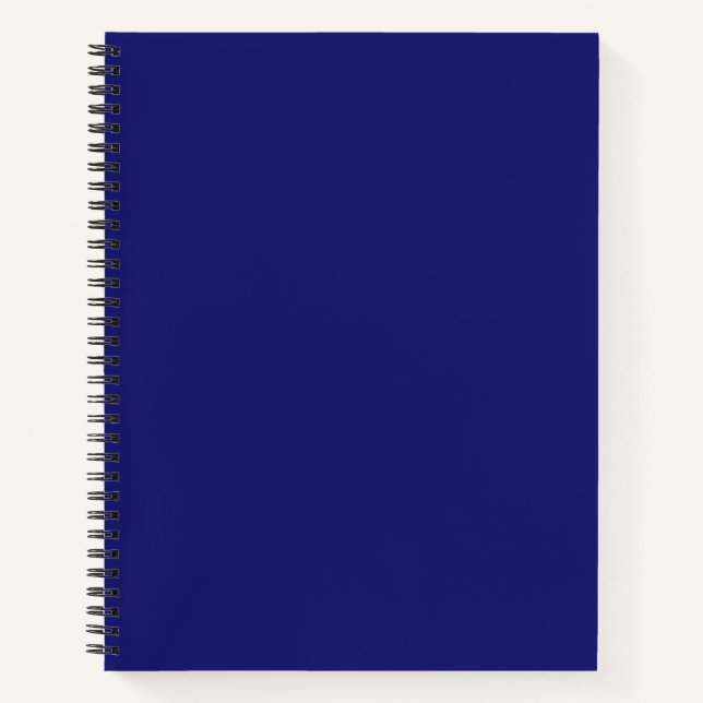 Mitternacht Blue Solid Color Spiral Notebook Notizbuch (Vorderseite)