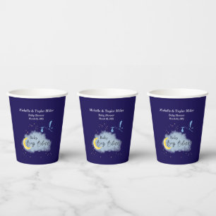 Mitternacht Blue Starlit Baby Boy Bliss: Stork Pappbecher
