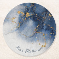 Mitternacht Blues und Golden Gleam Abstrakt