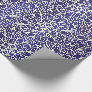 Mitternacht-Blume-Muster Geschenkpapier