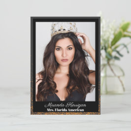 Mitternacht Bronze Pageant Autograph Cards Einladung