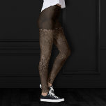 Mitternacht Bronze Romance | Satiny Grunge Damask Leggings<br><div class="desc">Eine raffinierte Grunge im Stil der 90er Jahre ist mit diesem edlen, bedrängten Damast aus Satin-Rose, luxuriösem Samt und Imitaten Glitzer in einem dramatischen dunklen Moody Juwel und duskischen Farbpalette aufgewachsen. Diese Vintage, unisex gemischte abstrakte Textur aus den 90er Jahren verleiht dem Ganzen den perfekten Pop von Farbe und persönlichem...</div>