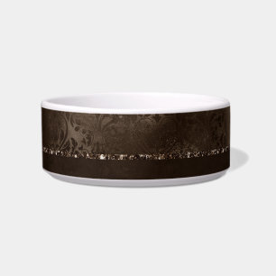 Mitternacht Bronze Romance Satiny Grunge Damask Napf