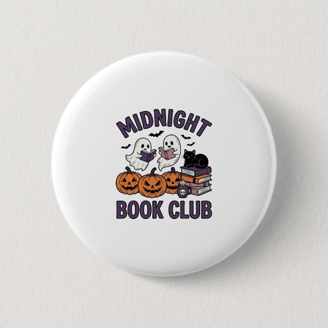 Mitternacht Buchclub Halloween-Lesedesign_1 Button (Vorderseite)