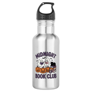 Mitternacht Buchclub Halloween-Lesedesign_1 Edelstahlflasche