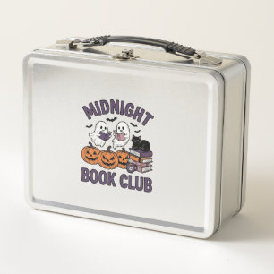 Mitternacht Buchclub Halloween-Lesedesign_1 Metall Brotdose