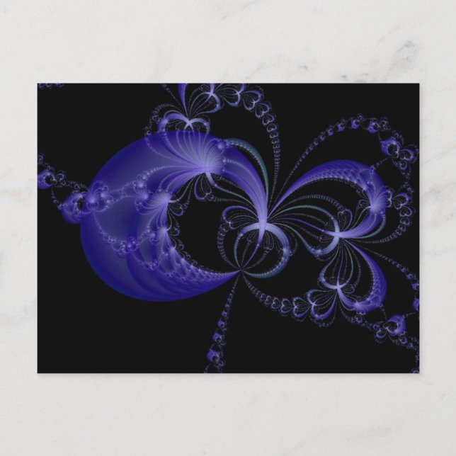 Mitternacht Butterfliegen Postkarte (Vorderseite)