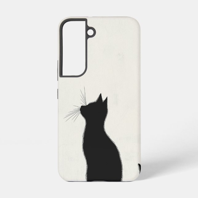 Mitternacht Cat Silhouette Phone Case Samsung Galaxy Hülle (Rückseite)
