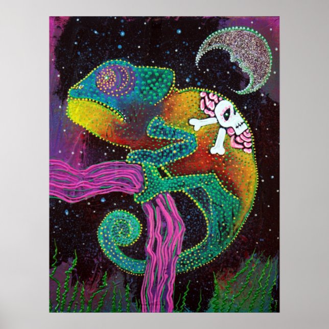 Mitternacht Chameleon Poster (Vorne)