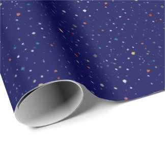 Mitternacht Confetti Spritzer Gift Wrap Geschenkpapier