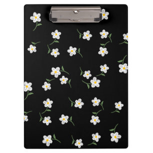 Mitternacht-Daisy-Blumen-Clipbord   Handgezeichnet Klemmbrett
