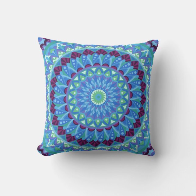 Mitternacht Dreams Mandala Kissen (Vorderseite)