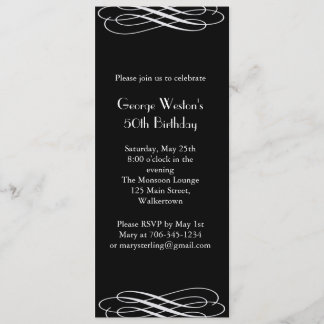 Mitternacht - Einladung zum Geburtstag (schwarz)