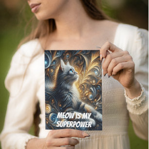 Mitternacht Feline Elegance Postkarte