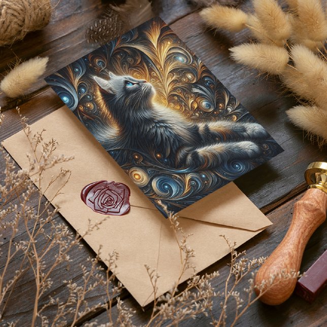 Mitternacht Feline Elegance Postkarte (Von Creator hochgeladen)