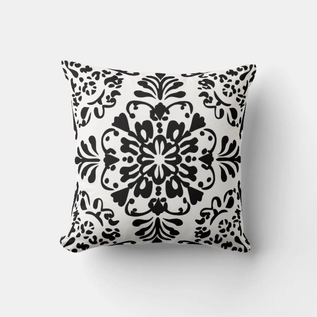 Mitternacht floral Elegance Pillow Kissen (Vorderseite)