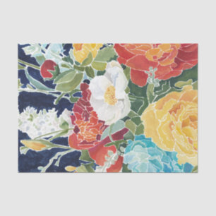 Mitternacht Florals I Seidenpapier