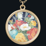 Mitternacht Florals I Vergoldete Kette<br><div class="desc">floral</div>