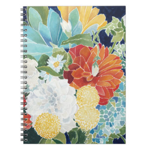 Mitternacht Florals III Notizblock