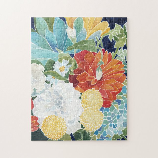 Mitternacht Florals III Puzzle (Vertikal)