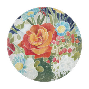 Mitternacht Florals IV Schneidebrett