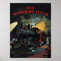 Mitternacht Flyer-Zugplakat/Print