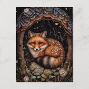 Mitternacht Fox Postkarte