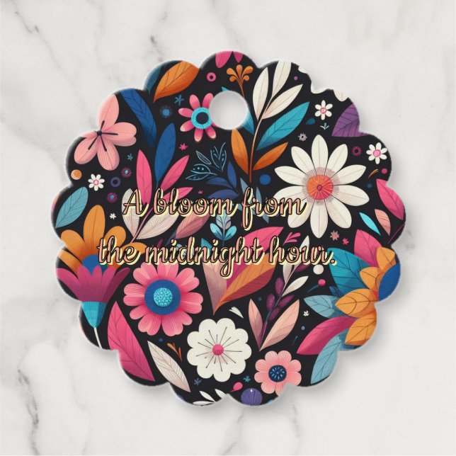 Mitternacht-Garten-Geschenk Geschenkanhänger (Vorderseite)