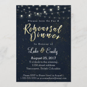 Mitternacht Glamour Probe Dinner Einladung