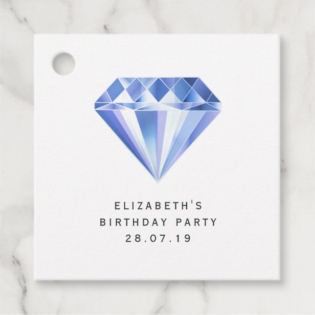 Mitternacht Glimmer Diamond Geschenkanhänger (Vorderseite)