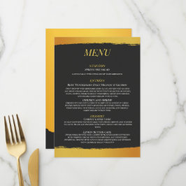 Mitternacht Goldene Hochzeitsmenü Menükarte