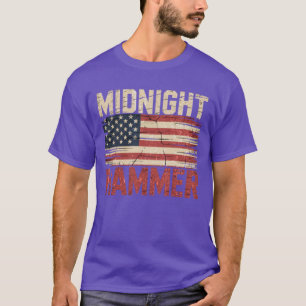 Mitternacht Hammer B-2 Stealth Jet Usa Flag T-Shirt