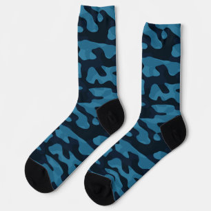 Mitternacht, hellblau, gedämpftes Blau, dunkelblau Socken