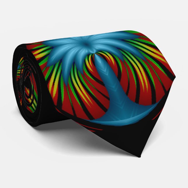 Mitternacht in der Oasis moderne Musterkunst Krawatte (Gerollt)