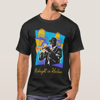 Mitternacht in Harlem Weiße Silhouette T-Shirt