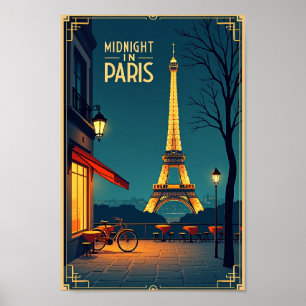 Mitternacht in Paris - Vintage Travel Poster