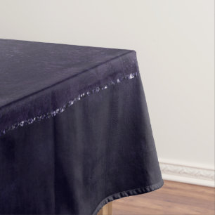 Mitternacht Indigo Romance Satiny Grunge Damask Tischdecke