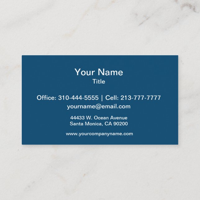 Mitternacht Indio Solid Color Visitenkarte (Rückseite)