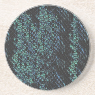 Mitternacht Kolored Snake Skin Sandstein Untersetzer