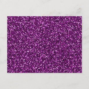 Mitternacht Lila Glitzer Postkarte
