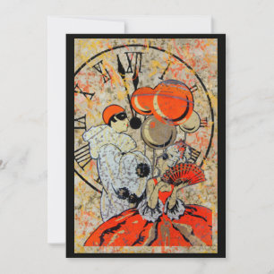 Mitternacht Masquerade Couple Einladung