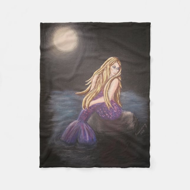 Mitternacht Mermaid Fleece Blanket (Vorderseite)