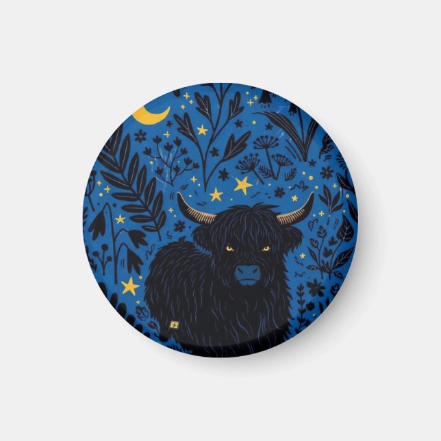 Mitternacht-Moo-Anhänger Magnet (Vorne)