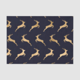 Mitternacht Navy Blue Gold Death Pattern Seidenpapier