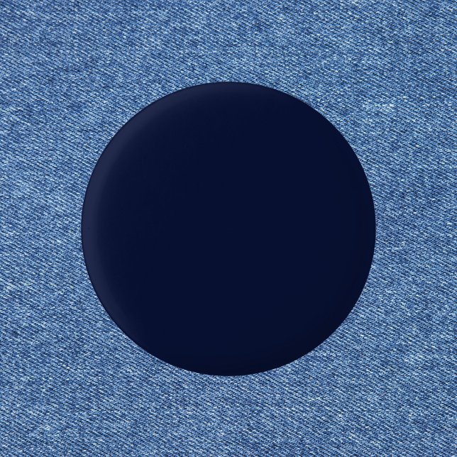 Mitternacht Navy Blue Solid Color Button (Von Creator hochgeladen)