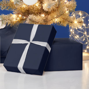 Mitternacht Navy Blue Solid Color Geschenkpapier